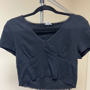 Black Hollister Crop Top